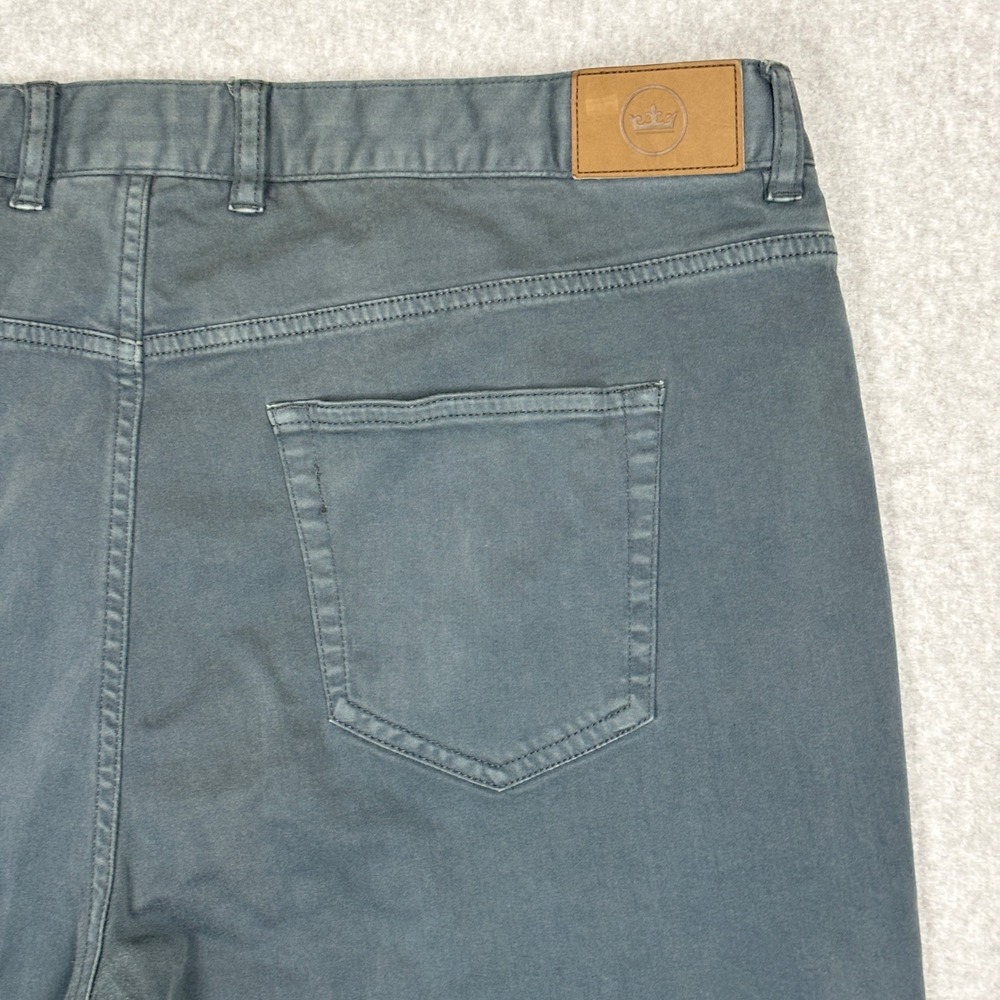 Peter Millar Ultimate Sateen 5 Pocket Pants Mens 40 Grey Straight Leg Stretch - Picture 9 of 10